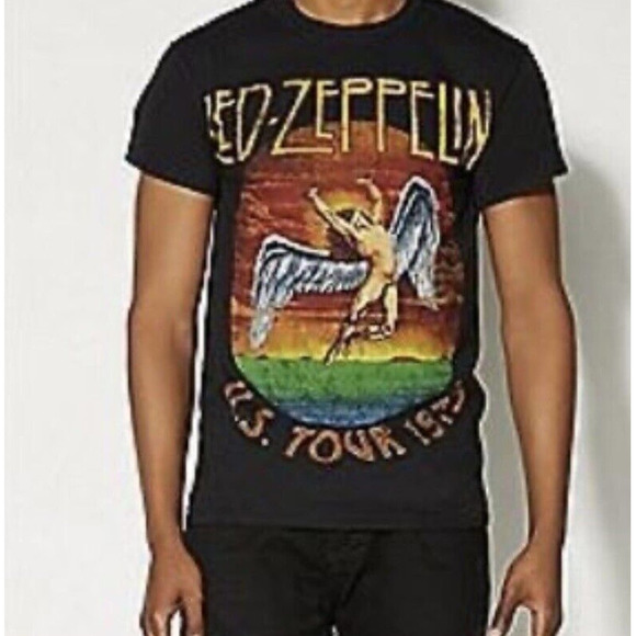 Led Zeppelin Classic Rock Tee - Men's Black Size Medium * MTS33 - Picture 1 of 3